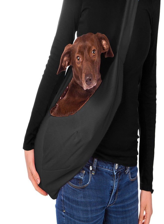 iPrimio Reversible Hands Free Pet Carrier Sling Bag - Cat Sling Carrier, Dog Carrier Sling, Cat Papoose Carrier Front, Puppy Sling, Cat Carrying Pouch, Dog Sling Carrier - Black (Fits Small Pets) - Image 2